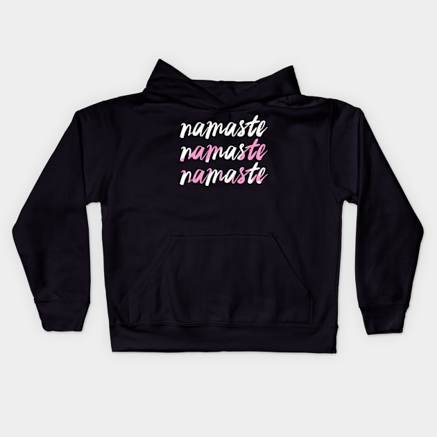 Namaste yoga design Kids Hoodie by FOGSJ